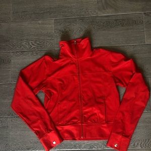 Red Nike zip up athletic jacket (vintage) size 2